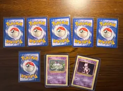 Pokemon TCG Nintendo Lot Squirtle Magikarp Bulbasaur Charmander Mewtwo 8 Cards - Image 2