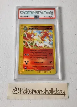 Rapidash 26/165 - Expedition Set *PSA 10 - GEM MINT* Reverse Holo Pokemon Card - Image 1