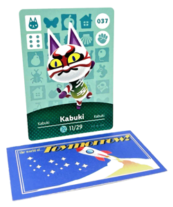 Animal Crossing Nintendo Amiibo - KABUKI #37 - Series 1 Authentic Card - Image 1