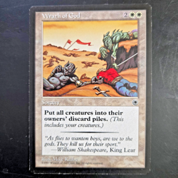 MTG Wrath of God Portal POR Rare White Sorcery All Creatures Discarded Magic LP - Image 1