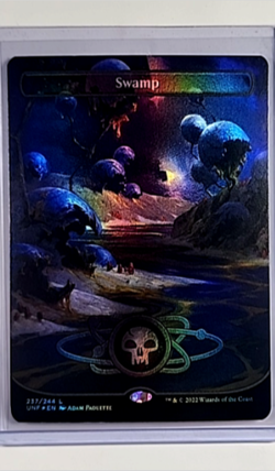 2022 MTG Magic The Gathering UNF Unfinity Borderless Full Art Foil #237 Swamp - Image 1
