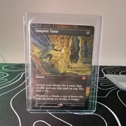 Wizards Vampiric Tutor Dominaria Remastered Borderless Mythic Black Instant - Image 1