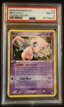 2006 POKEMON EX LEGEND MAKER #10 MEW HOLO PSA 8 - Image 1