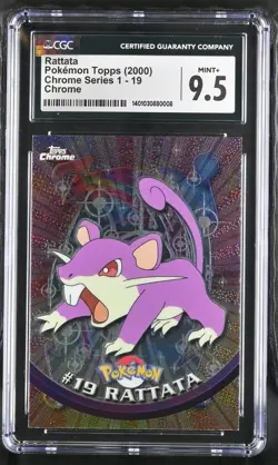 Pokemon Rattata 19 Holo Topps Chrome - CGC 9.5 - Image 1