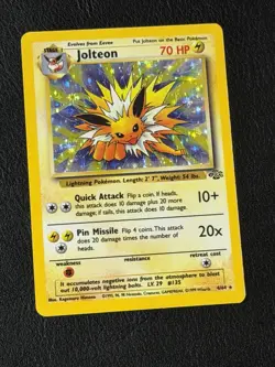 Pokemon Jolteon 4/64 Jungle Holo Rare WOTC 1999 Vintage LP - Image 1