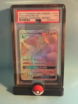 Graded POKEMON RAINBOW CHARIZARD GX 150/147 - PSA 7 - Image 1