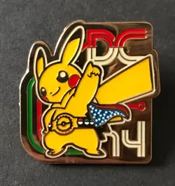 Pikachu Washington DC World Championships Pokemon Pin Badge Metal 2019 RARE - Image 1