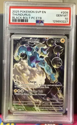 Thundurus #209 PSA 10 POKEMON CENTER BLACK BOLT - Image 1