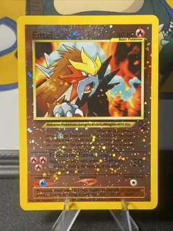 Pokemon TCG Entei #34 Pokemon 2000 Movie Black Star Promo Reverse Holo SWIRL - Image 1