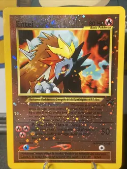 Pokemon TCG Entei #34 Pokemon 2000 Movie Black Star Promo Reverse Holo SWIRL - Image 3