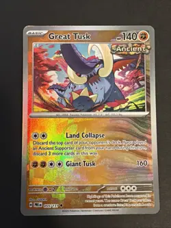 Great Tusk 055/131 (Master Ball Pattern) Prismatic Evolutions Pokemon TCG - Image 1