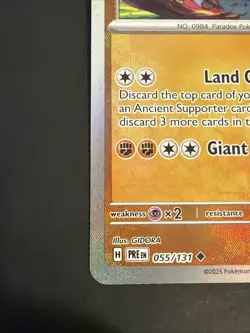 Great Tusk 055/131 (Master Ball Pattern) Prismatic Evolutions Pokemon TCG - Image 5
