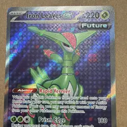 Iron Leaves EX 186/162 SV05: Temporal Forces Holo Full Art Pokemon TCG NM - Image 1