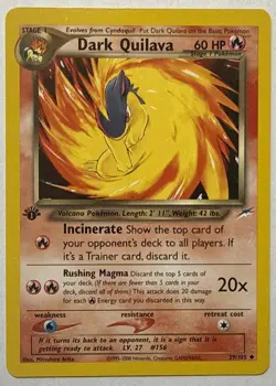 Dark Quilava Neo Destiny 39/105 Uncommon 1st Edition Pokemon Light Play - Image 1