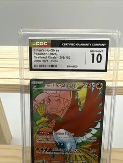 Pokemon SV Ethan's Ho-Oh EX 2025 Destined Rivals #209/182 Ultra Rare Holo CGC 10 - Image 2