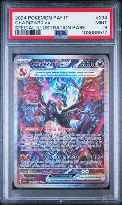 Pokemon PSA 9 Charizard Ex #234 Alternative Art Destino Di Paldea 2024 Italiano - Image 2