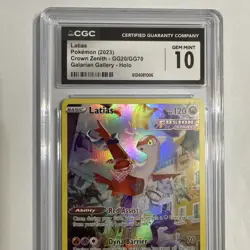 Pokemon TCG Latias GG20/GG70 Crown Zenith Galarian Gallery CGC 10 GEM MINT - Image 3