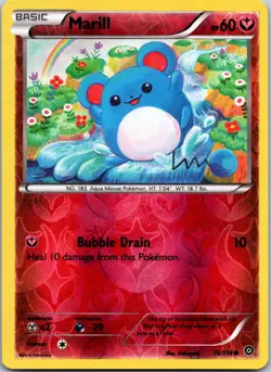 Marill 76/114 C Steam Siege Pokemon Reverse Holo NM - Image 1