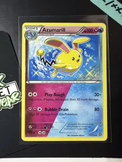 Shiny Azumarill 77/114, XY Steam Siege, Pokemon TCG, 2016, Uncommon, Non, NM - Image 1