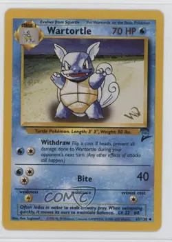 Wartortle (W Stamp - Top Deck Magazine) Pokemon Base Set 2 #63 2000 - Image 1