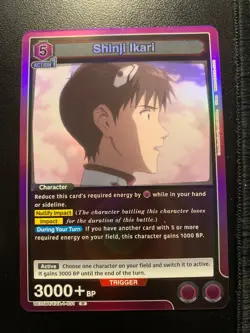 Union Arena: Evangelion Shinji Ikari UE15BT/EVA-1-031 Rare Foil - Image 1