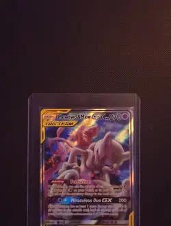Pokemon TCG Mewtwo & Mew GX SM191 Black Star Promo Card Near Mint Condition - Image 2
