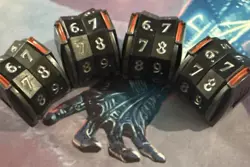 MTG Magic 1x Commander Anthology II Planeswalker Ratcheting 99 Life Dice Counter - Image 1