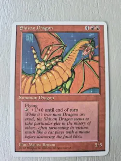 MTG Shivian Dragon 4th Edition Mint - Image 1