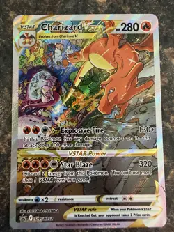 Pokemon TCG Charizard V Star SWSH262 Holo Promo Card Sword And Shield - Image 1