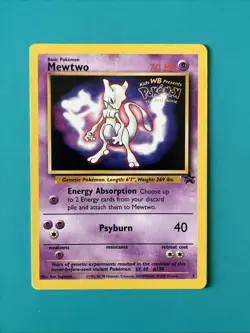 Pokemon TCG Mewtwo Movie Promo 3 Raw Black Star Foil Stamp Ungraded - Image 1