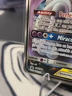 2019 POKEMON SM BLACK STAR PROMO #SM191 FULL ART/MEWTWO & MEW GX - Image 4