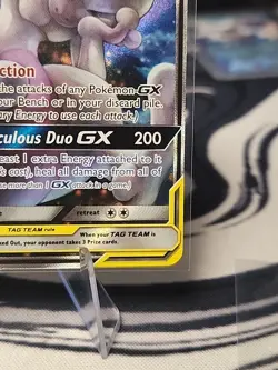 2019 POKEMON SM BLACK STAR PROMO #SM191 FULL ART/MEWTWO & MEW GX - Image 5
