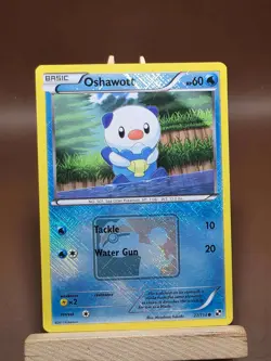 Pokemon Promo Oshawott 27/114 Crosshatch Holo BW Base Set - Image 1