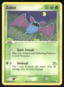 Pokemon Tcg Zubat #82 Pokemon Team Rocket Returns NM - Image 1