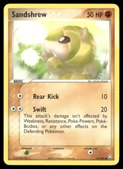 Pokemon Tcg Sandshrew #74 Pokemon Team Rocket Returns LP - Image 1