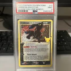 Pokemon Celebrations Umbreon-Gold Star #17 PSA 9 Mint - Image 1