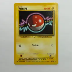 Pokemon TCG Voltorb Base Set #67/102 WOTC Vintage 1999 - Image 1