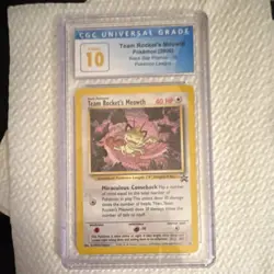 Pokemon Team Rocket's Meowth Black Star Promo CGC 10 18/53 40 HP English League - Image 1