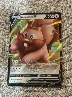 Pokemon Greedent V 053/072 Evolving Skies Ultra Rare Holo 200 HP - Image 1