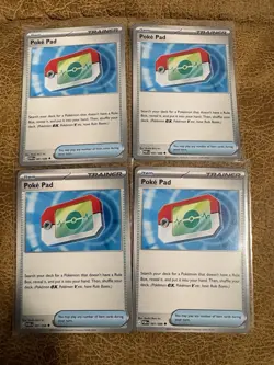 4x Poke Pad 081/088 ~ NM ~ Perfect Order ~ Pokemon TCG Playset ~ ME03 - Image 1
