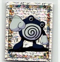 1999 Merlin Pokemon Sticker S12 Poliwhirl Foil Holo Pokemon - Image 1