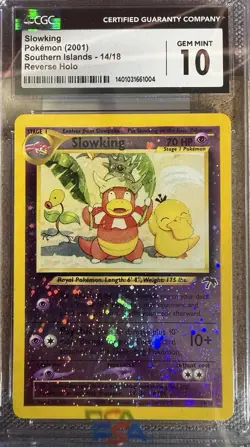 CGC GEM MINT 10 Slowking 2001 Southern Islands #14/18 Reverse Holo Pokemon - Image 1