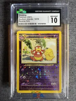 CGC GEM MINT 10 Slowking 2001 Southern Islands #14/18 Reverse Holo Pokemon - Image 2