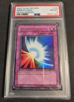 Yugioh Mirror Force MRD-138 Ultra Rare PSA 8 NM-MT OG 2002 USA! - Image 1