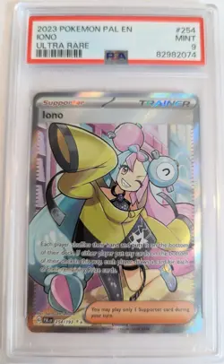 2023 Iono Pokemon Card Paldea Evolved 254/193 Ultra Rare MINT PSA 9 - Image 1