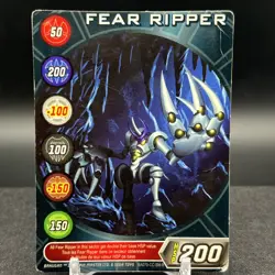 Fear Ripper HSP 200 BA070-CC-SM-B Character Gate Bakugan Battle Brawlers Card - Image 1