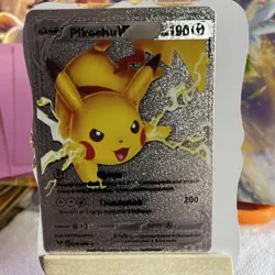 Pikachu V — Silver Foil Pokemon Card Fan Art Card - Image 1