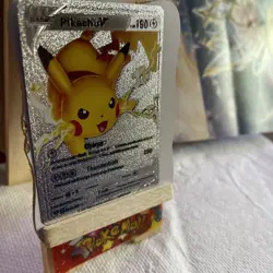 Pikachu V — Silver Foil Pokemon Card Fan Art Card - Image 3