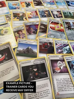 50 Pokemon Card Lot - 50 Trainer Cards - Includes 5 Holos or Reverse Holos! - Image 1