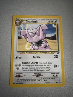 Granbull 37/111 Neo Genesis - Uncommon Pokemon Card - NM/Mint - Image 1